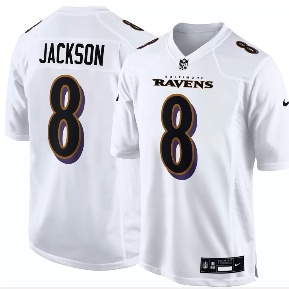 Men's Baltimore Ravens Lamar Jackson #8 Jersey